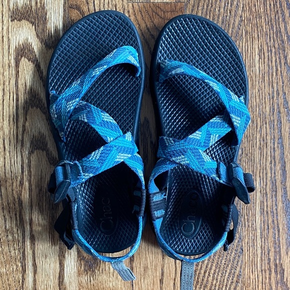 Chaco Other - Blue/turquoise/white kids Chaco sandals, size 3. Excellent condition ships quick